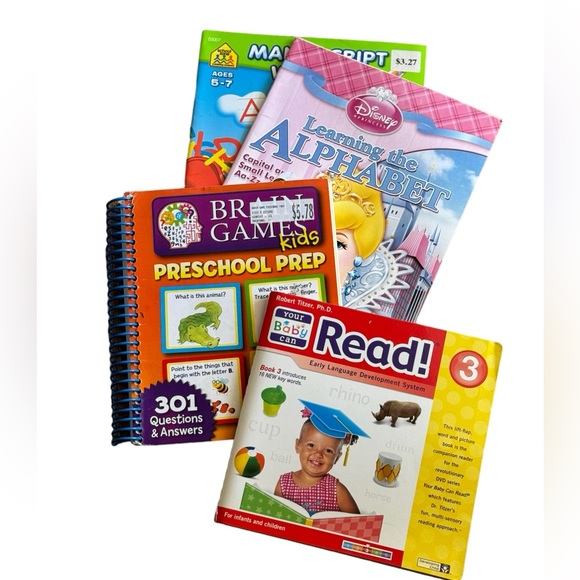 Pre School reading writing educational book bundle of 3 LEARNING - Picture 1 of 9